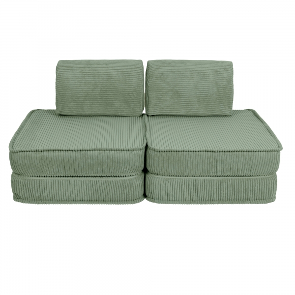 Design4Kids Mini Spielsofa Jewel Cord Basic - classic olive