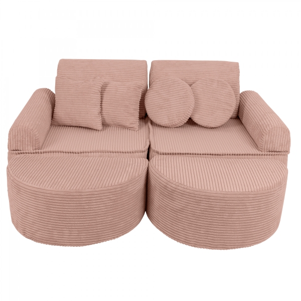 Design4Kids Mini Spielsofa Jewel Cord Max - blushed rose