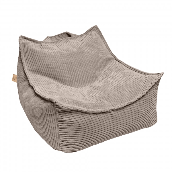 Design4Kids Kinder-Sitzsack Jewel Cord als Sessel - hazelnut taupe