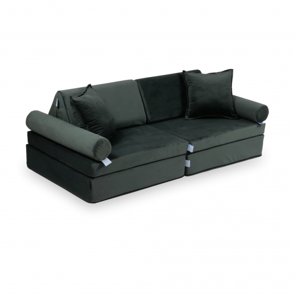 MiMii Spielsofa Mini Komfort Velvet - steel grey