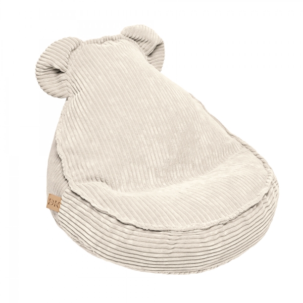 Design4Kids Kinder-Sitzsack Jewel Cord im Bär-Design - almond beige