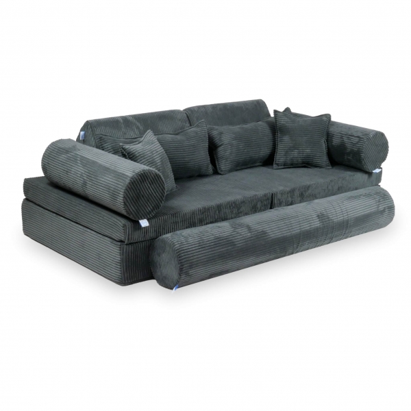 MiMii Spielsofa Deluxe Cord - graphit grey