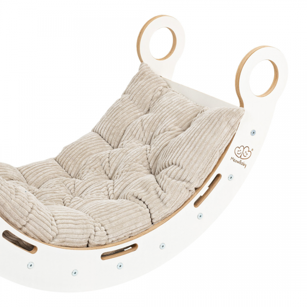 MeowBaby Wippkissen L - Cord ecru/beige | 110x48 cm