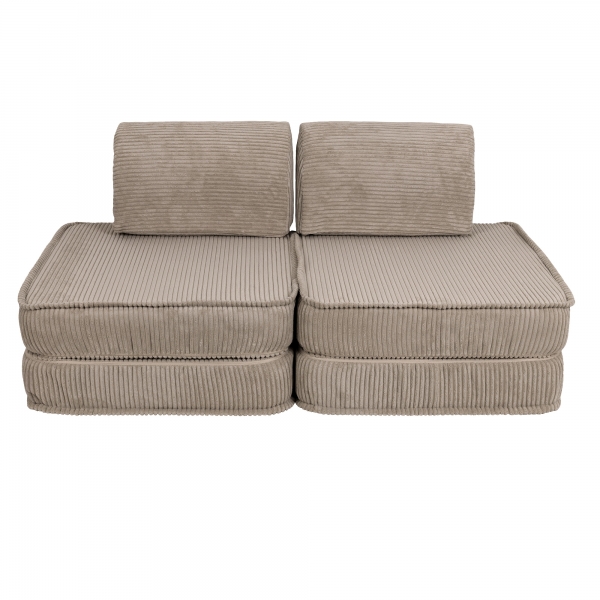 Design4Kids Mini Spielsofa Jewel Cord Basic - hazelnut taupe