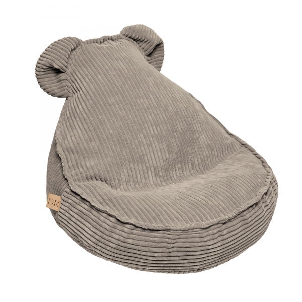 Design4Kids Kinder-Sitzsack Jewel Cord im Bär-Design - hazelnut taupe