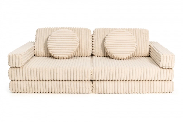 SHAPPY Spielsofa Pure Corduroy Waffle - Cream Beige