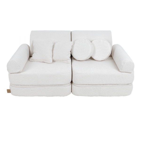 MeowBaby Spielsofa Mini Plus Bouclé - creme/weiß