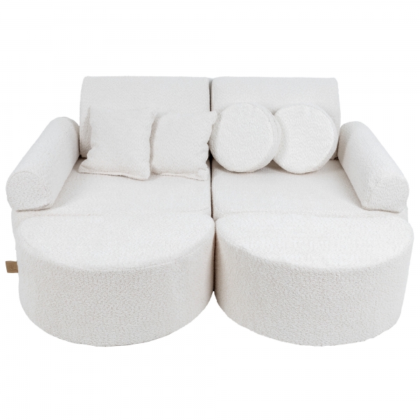 MeowBaby Spielsofa Mini Max Bouclé - creme/weiß