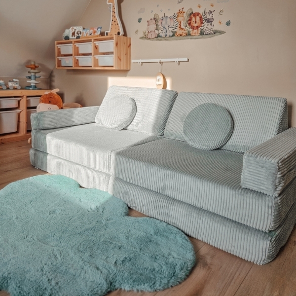 Design4Kids Spielsofa Cord Grande - cozy mint